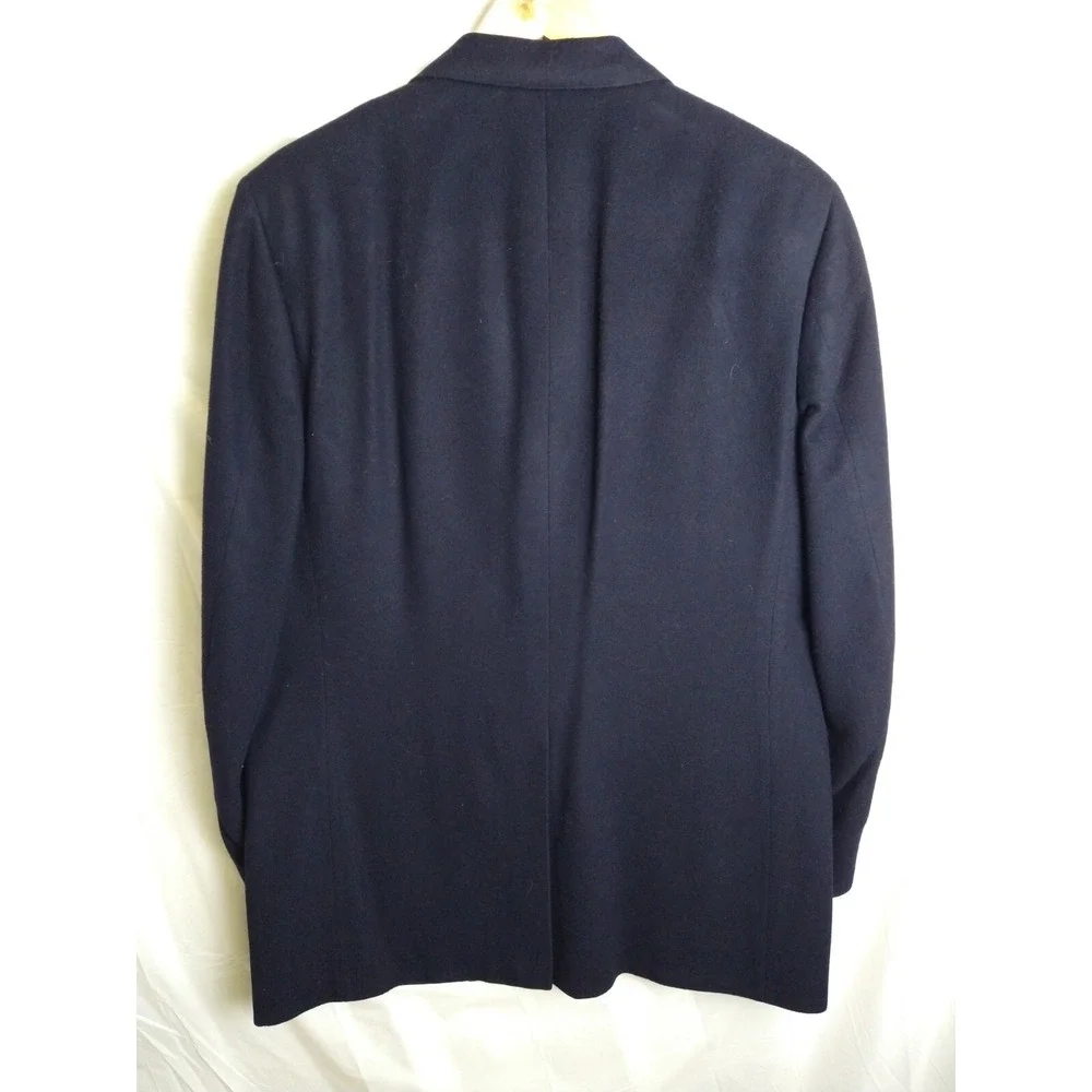 Bill Blass 42R Navy 2 Button 100% CASHMERE Lined Sport Coat Blazer Jacket Mens